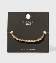 New Look Real Gold Plated Twist Toggle Bracelet